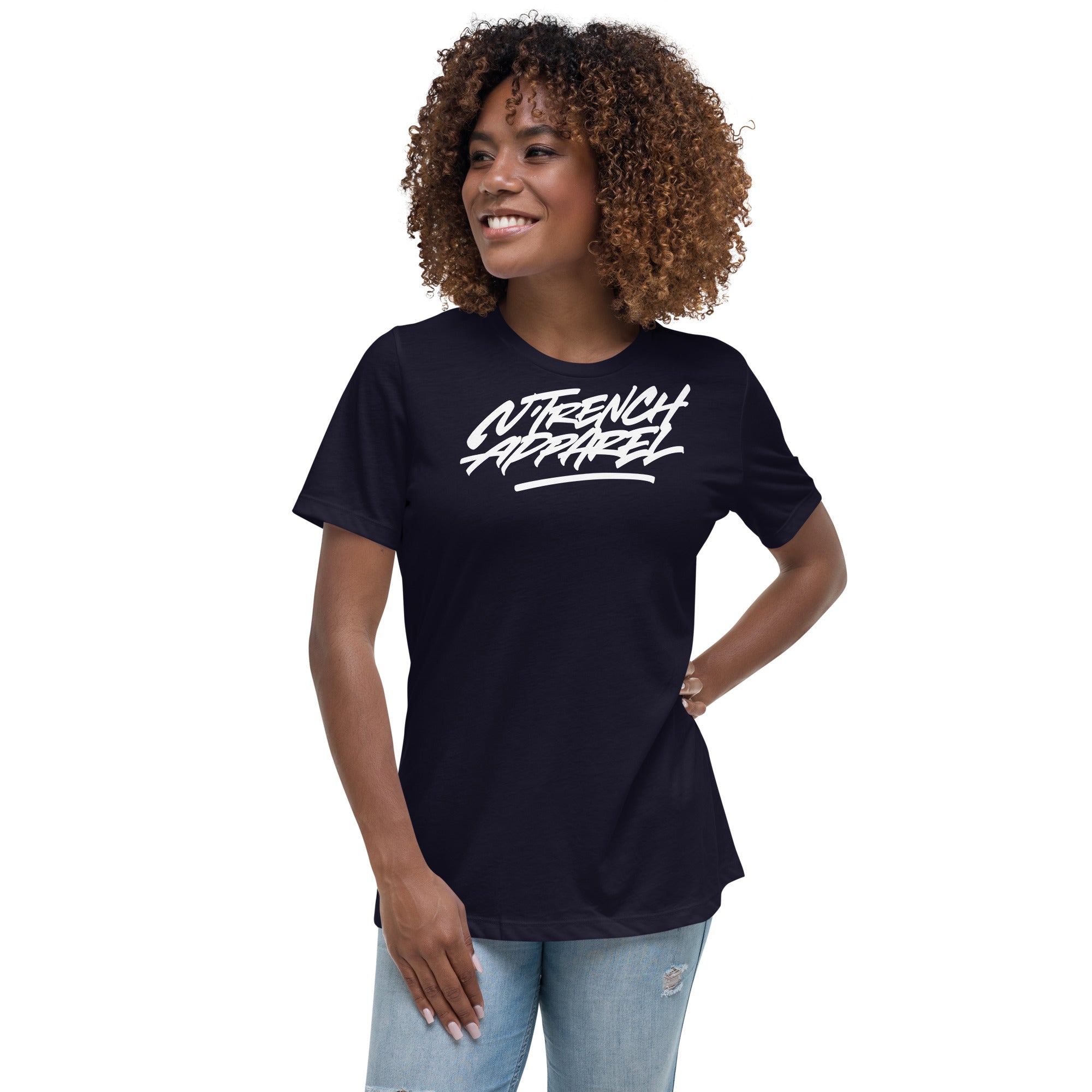 N'Trench Black Font Women/Ladies Relaxed T-Shirt