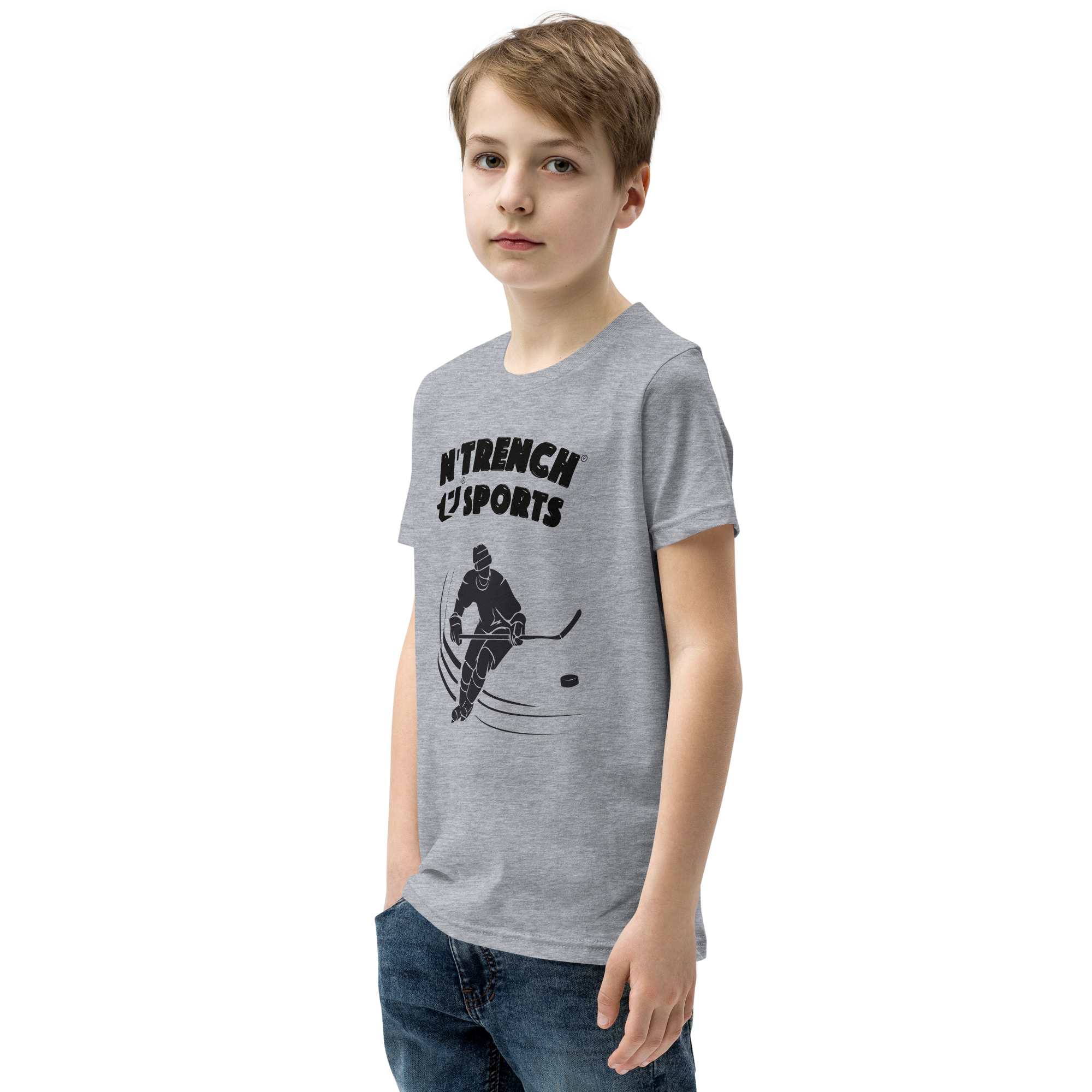 N'Trench Boys Hockey Youth Short Sleeve T-Shirt