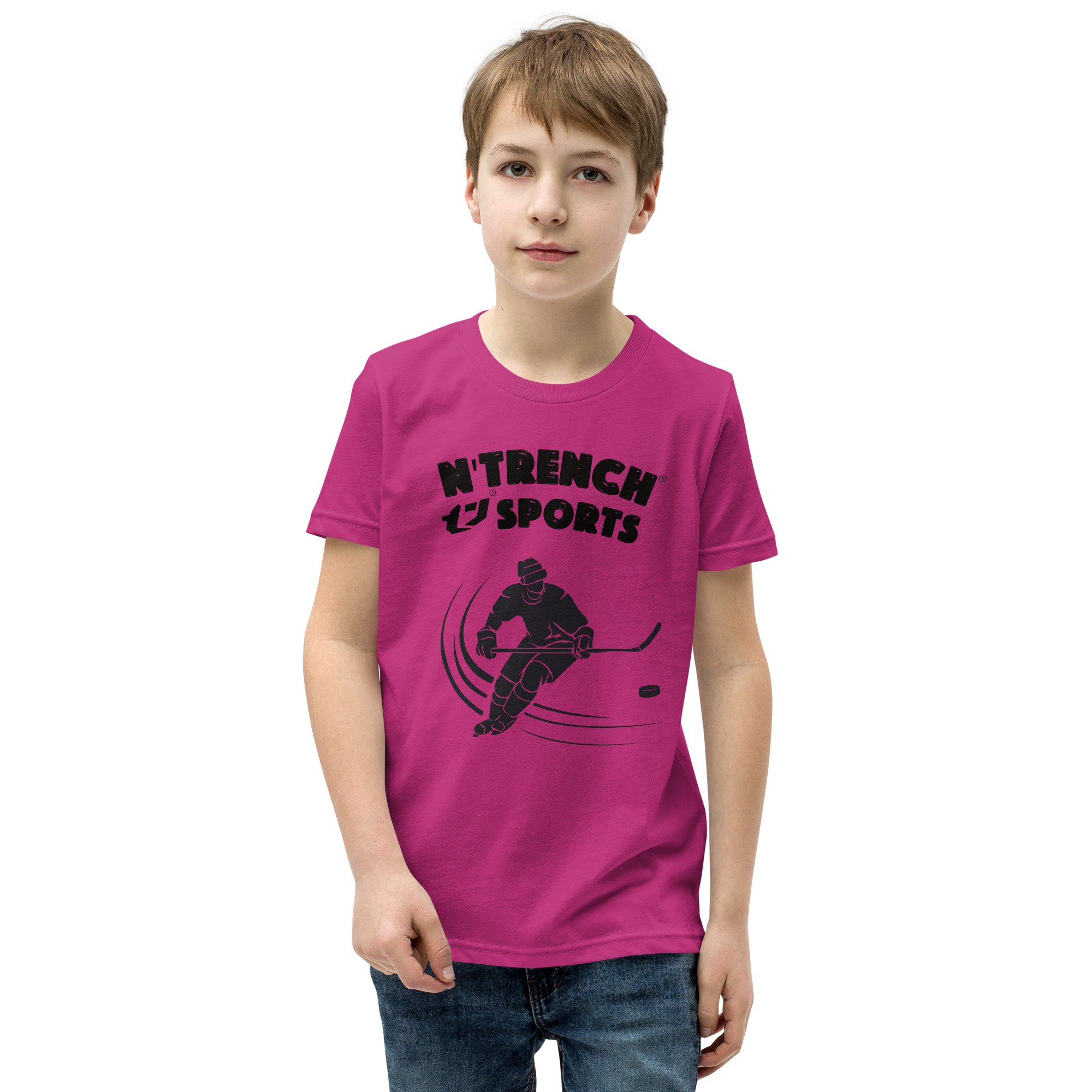 N'Trench Boys Hockey Youth Short Sleeve T-Shirt